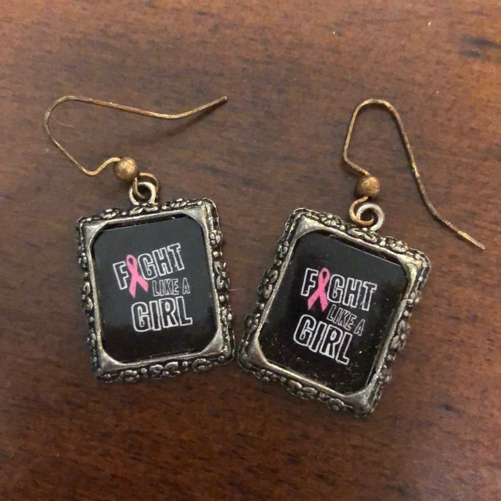 Fight like a girl earrings